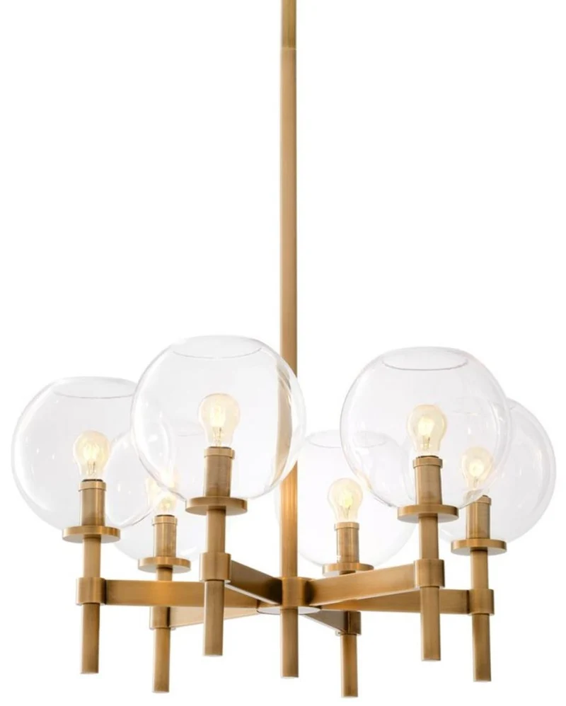 Casa Padrino Luxus Kronleuchter Antik Messing Ø 70 x H. 35 cm - Hotel & Restaurant Möbel