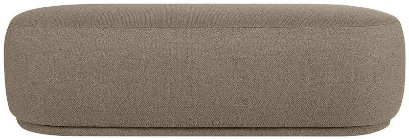 Casa Padrino Luxus Sitzbank Braun 137,5 x 56,5 x H. 38 cm - Gepolsterte Wohnzimmer Bank - Wohnzimmer Möbel - Hotel Möbel - Luxus Kollektion