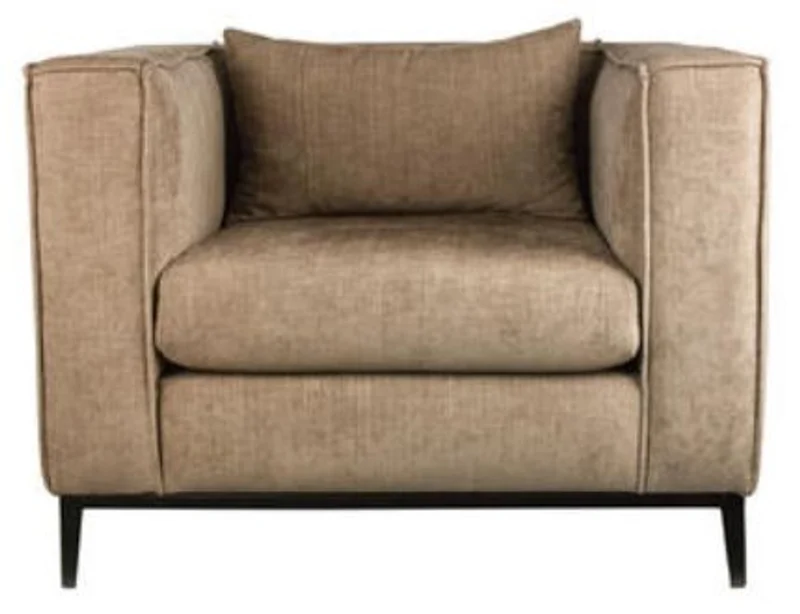 Casa Padrino Luxus Sessel Beige / Schwarz 90 x 75 x H. 66 cm - Hotel Möbel