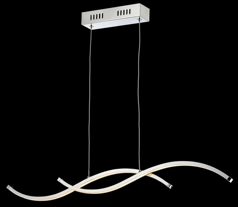 Casa Padrino Luxus LED-Hängeleuchte Silber 70 x H. 6,8 cm - Moderne Designer Deckenlampe
