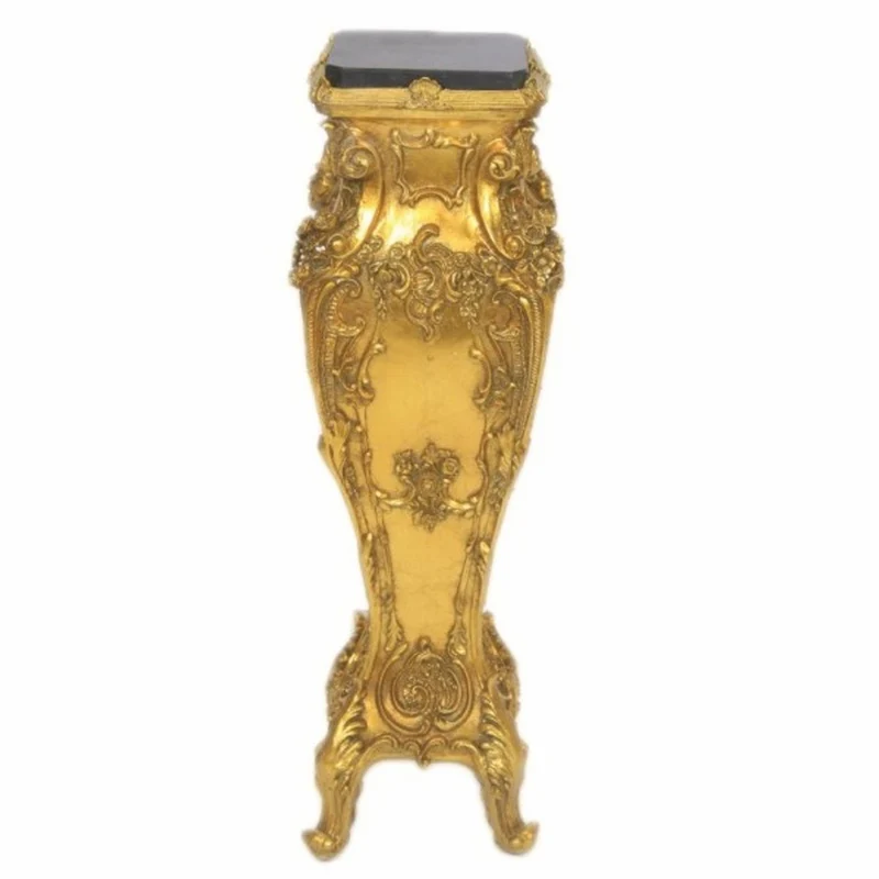 Casa Padrino Barock Säule Gold / Schwarz H. 105 cm - Barockstil Möbel