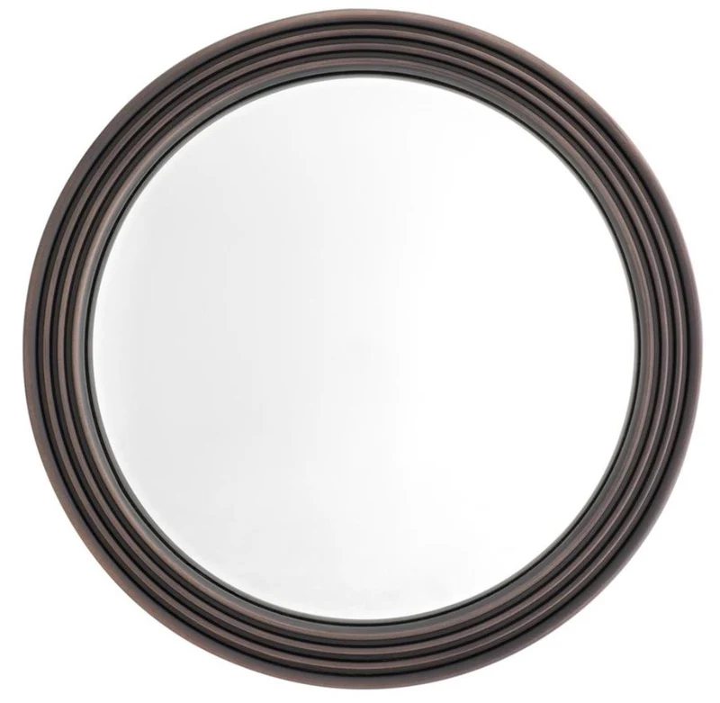 Casa Padrino Spiegel / Konvexspiegel Bronze Ø 35 cm - Luxus Kollektion