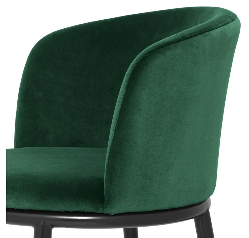 Casa Padrino Luxus Esszimmerstuhl Set Grün / Schwarz 57 x 57 x H. 74 cm - Esszimmermöbel