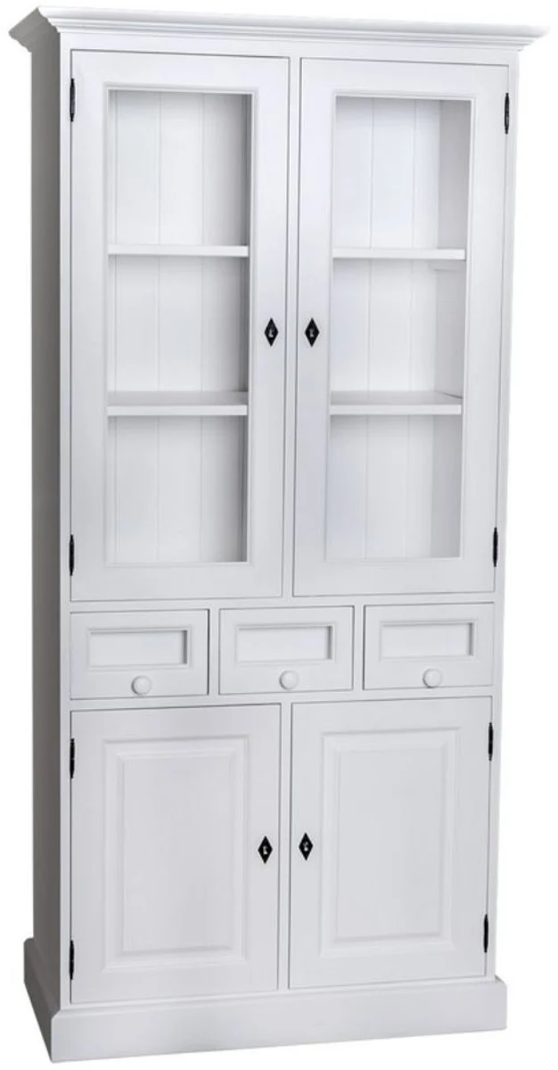 Casa Padrino Landhausstil Küchenschrank mit 4 Türen und 3 Schubladen 98 x 50 x H. 200 cm - Verschiedene Farben - Küchenmöbel