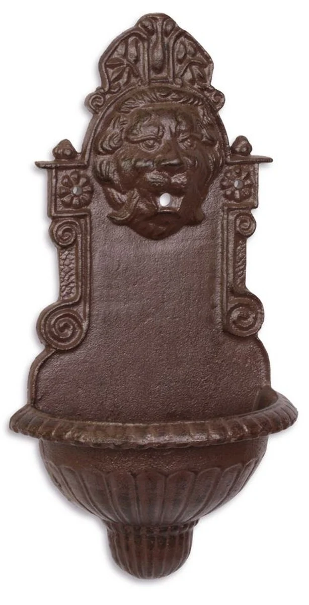 Casa Padrino Jugendstil Gusseisen Wandbrunnen Braun 40,5 x 21,4 cm - Gartenmöbel & Deko