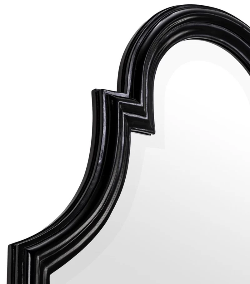Casa Padrino Luxus Spiegel / Wandspiegel Schwarz 55 x H. 200 cm - Limited Edition