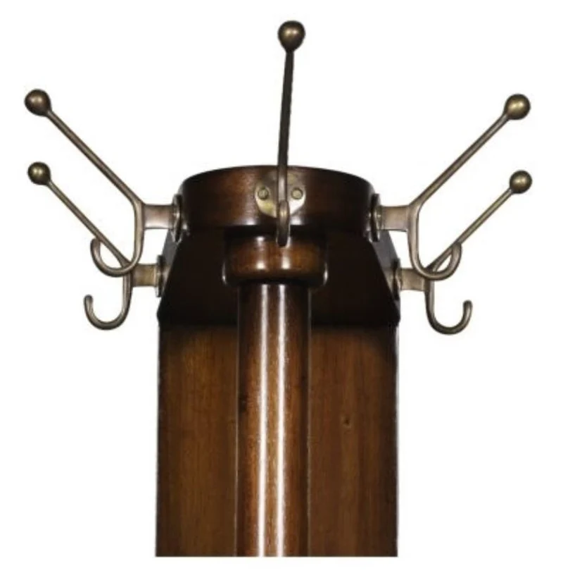 Casa Padrino Luxus Mahagoni Garderobenständer Braun 35 x 52 x H. 192 cm - Hotel & Restaurant Möbel Vintage Garderobe