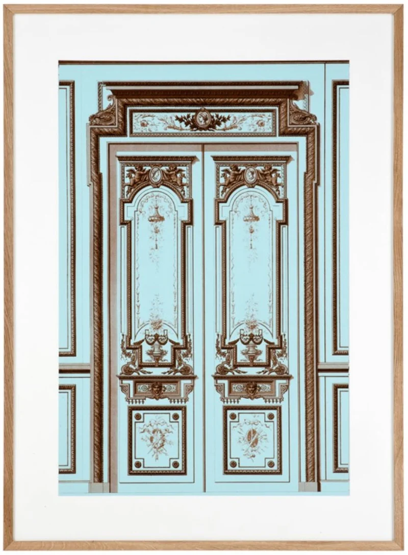 Casa Padrino Bilder / Kunstdruck Set Antike Französische Türen Mehrfarbig 83 x H. 113 cm - Luxus Kollektion