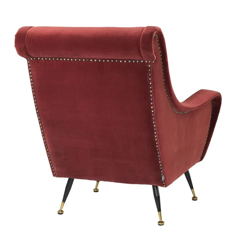 Casa Padrino Luxus Hotel Salon Sessel Dunkelrot 80 x 90 x H. 88 cm - Hotel Möbel