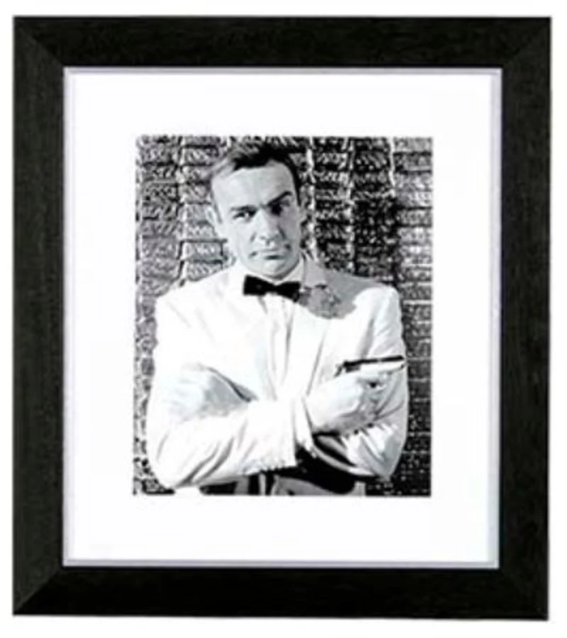 Casa Padrino Bilder Set 4 Gentlemen Dunkelbraun / Silber 43 x H. 48 cm - Luxus Wanddekoration