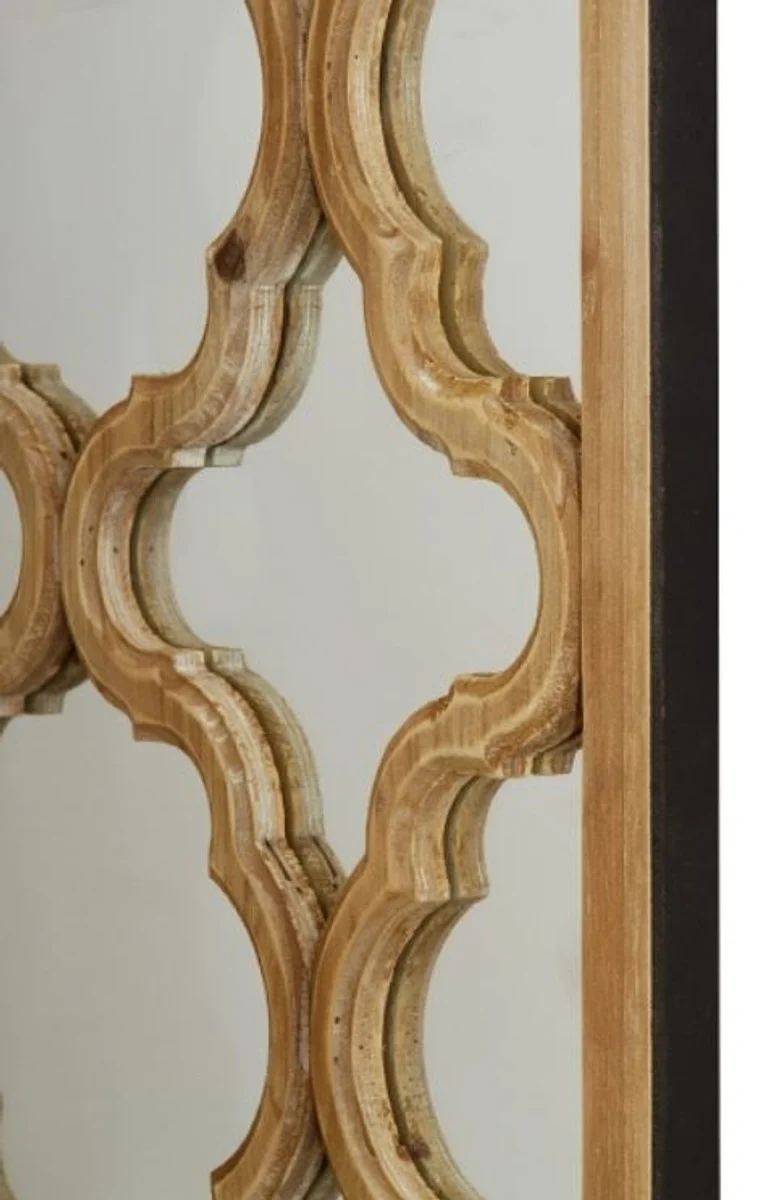 Casa Padrino Designer Spiegel / Wandspiegel Naturfarben 61 x H. 122 cm - Designermöbel