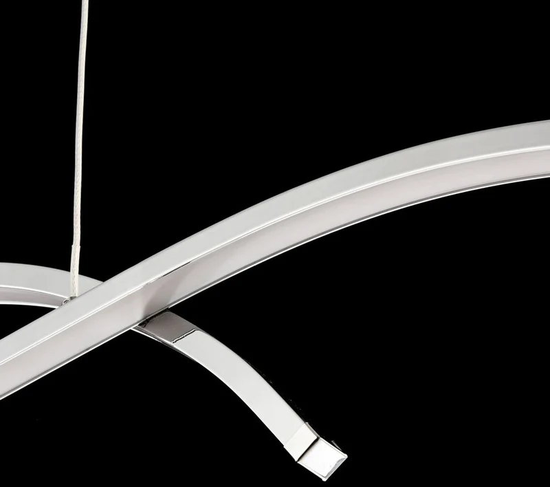 Casa Padrino Luxus LED-Hängeleuchte Silber 100 x H. 9,7 cm - Moderne Design Designerleuchte