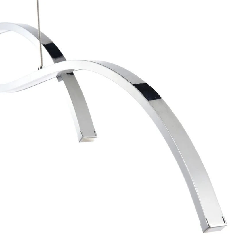 Casa Padrino Luxus LED-Hängeleuchte Silber 100 x H. 9,7 cm - Moderne Design Designerleuchte