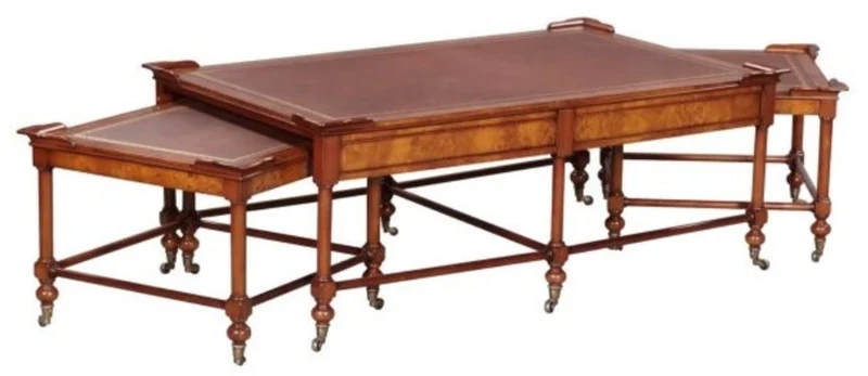 Casa Padrino Luxus Wohnzimmer Couchtisch Hellbraun / Braun 133 x 81 x H. 50 cm - Luxus Qualität