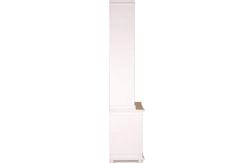 Casa Padrino Landhausstil Vitrinenschrank Antik Weiß 100 x 50 x H. 242 cm - Handgefertigte Shabby Chic Vitrine