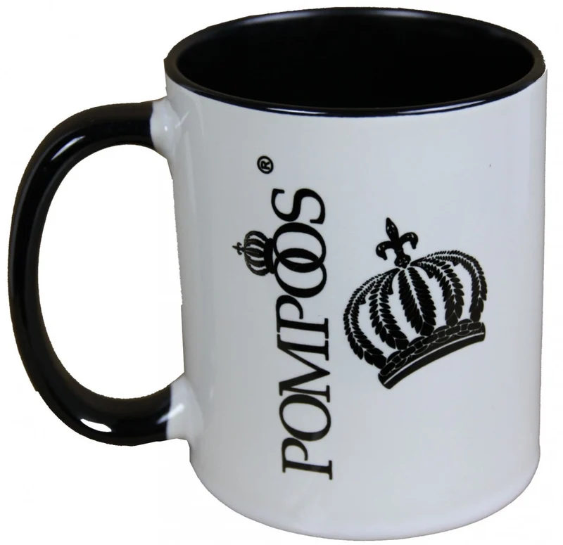 Casa Padrino Luxus Tasse Hund mit schwarzfarbenem Abendkleid - designed by Harald Glööckler - 9,5 cm x 8,5 cm