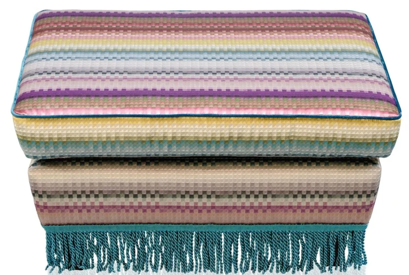 Casa Padrino Luxus Fußhocker im Barock Stil Mehrfarbig 76 x 54 x H. 40 cm - Wohnzimmer Möbel