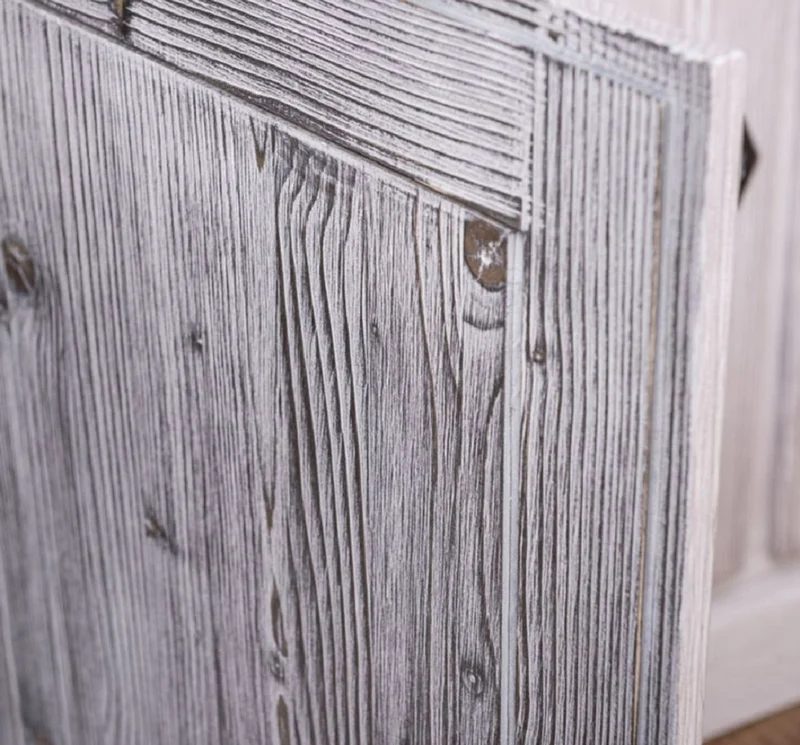Casa Padrino Landhausstil Esszimmerschrank Hellgrau / Grau 230 x 45 x H. 200 cm - Massivholz Küchenschrank - Esszimmer Möbel im Landhausstil - Landhausstil Esszimmer Einrichtung