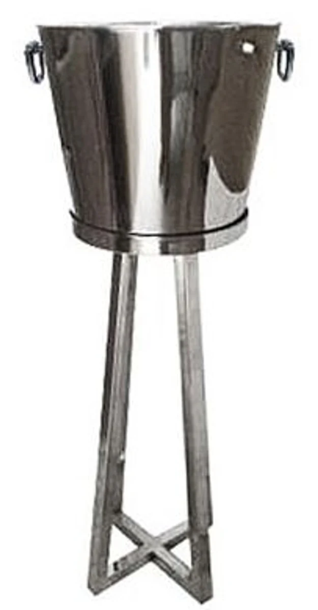 Casa Padrino Luxus Stand Weinkühler Messing H 80 cm, Durchmesser 35 cm - Weinhalter Hotel Dekoration Champagner Sekt Kühler