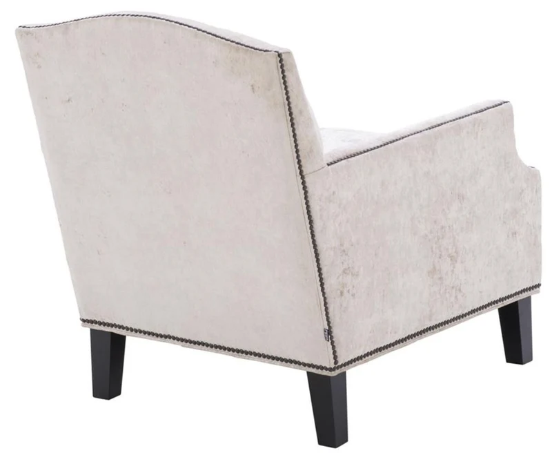 Casa Padrino Luxus Wohnzimmer Sessel Creme / Schwarz 79 x 98 x H. 90 cm - Limited Edition