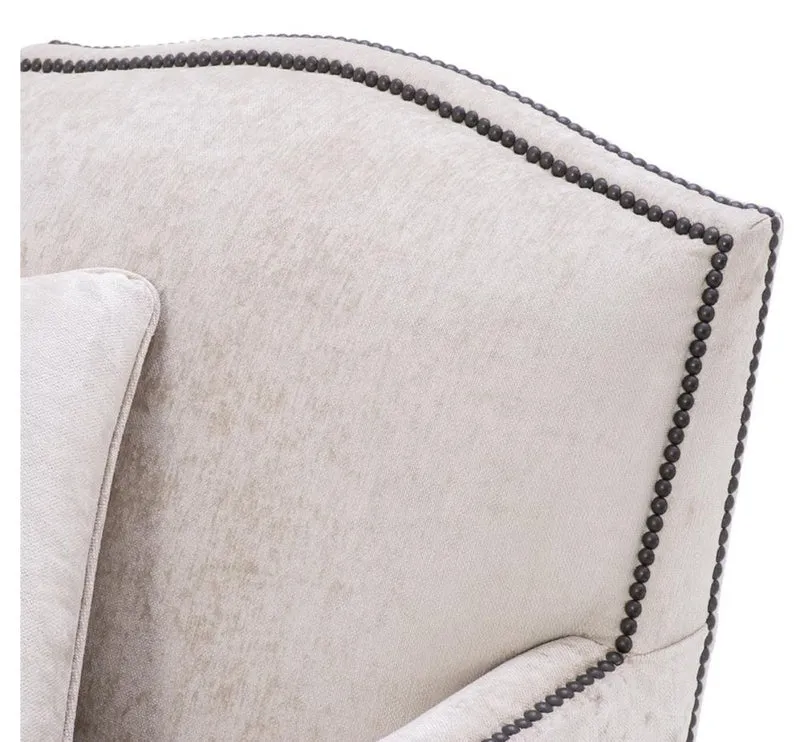 Casa Padrino Luxus Wohnzimmer Sessel Creme / Schwarz 79 x 98 x H. 90 cm - Limited Edition