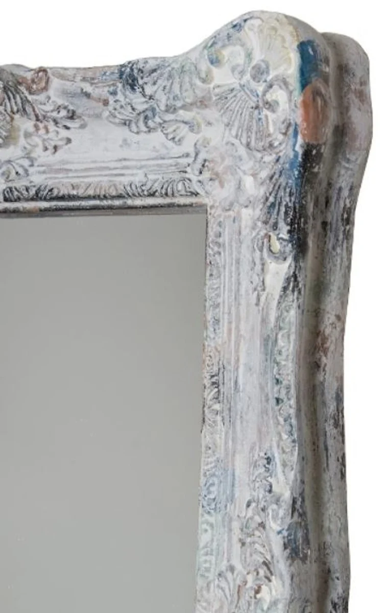 Casa Padrino Barockstil Spiegel / Wandspiegel Antik Grau 42 x H. 54 cm - Barock Möbel