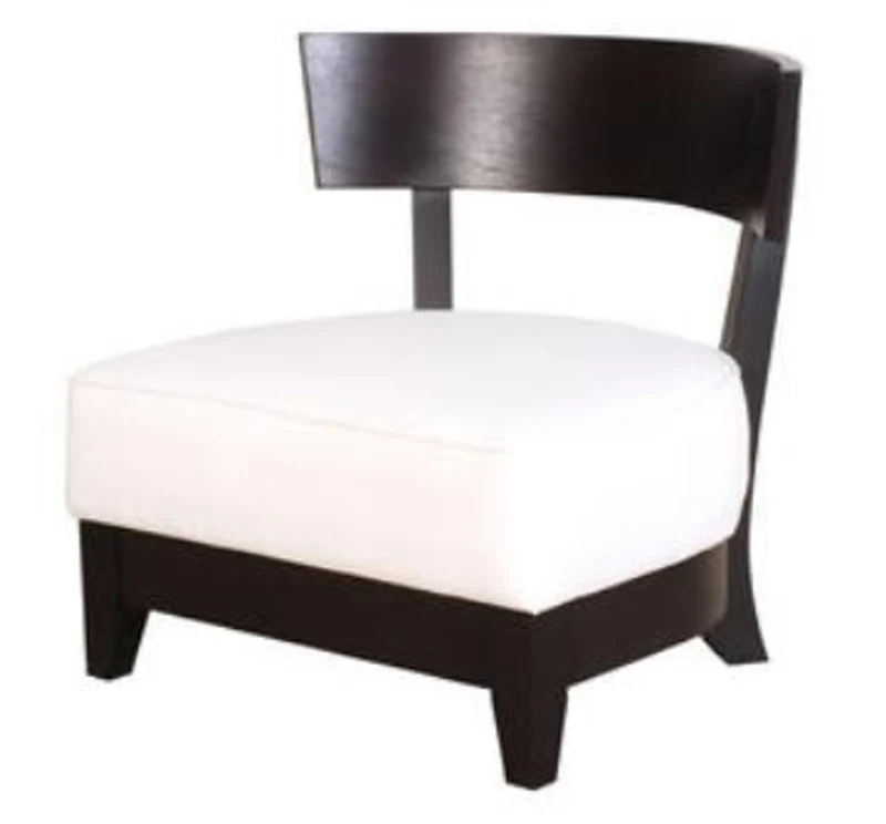 Casa Padrino Lounge Club Sessel Schwarz / Weiß 73,5 x 66 x H. 74 cm - Luxus Kollektion