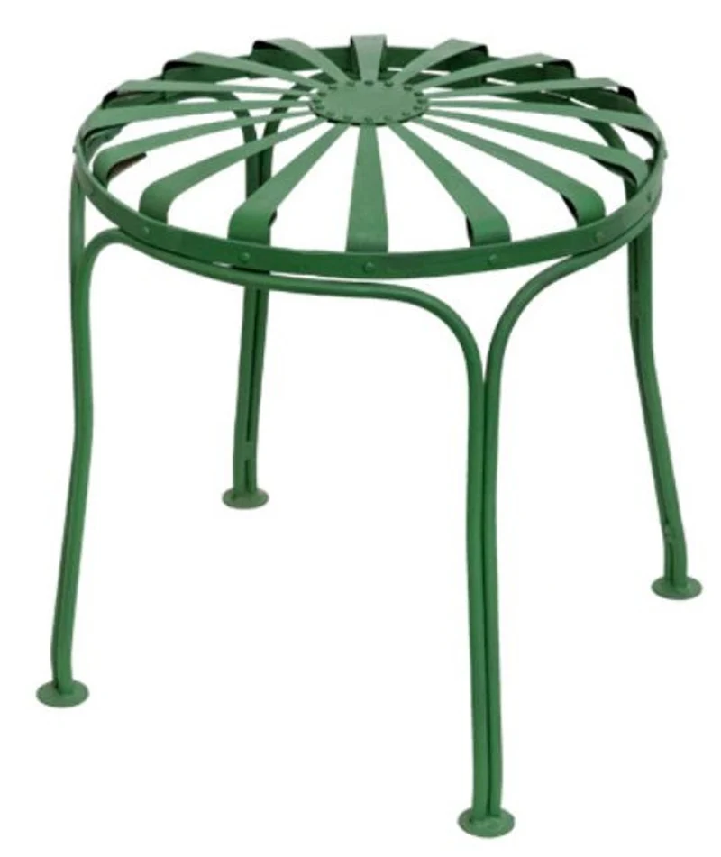 Casa Padrino Schmiedeeisen Hocker / Gartenhocker Ø 40 x H. 48 cm - verschiedene Farben - Gartenmöbel