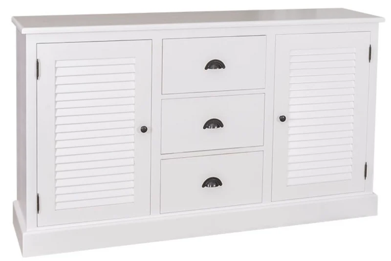 Casa Padrino Landhausstil Sideboard Kommode im Landhausstil Weiß 158 x 37 x H. 90 cm