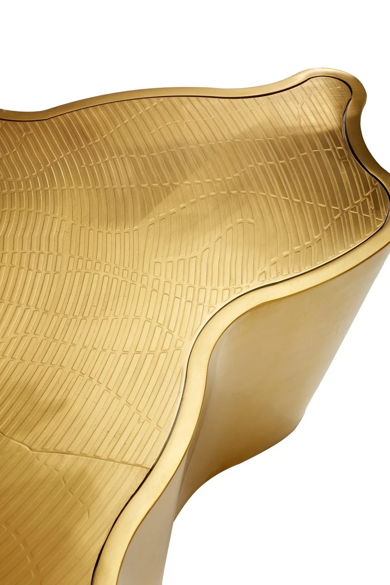 Casa Padrino Luxus Couchtisch Gold 145 x 97 x H. 35 cm - Edelstahl Wohnzimmertisch - Luxus Wohnzimmer & Hotel Möbel