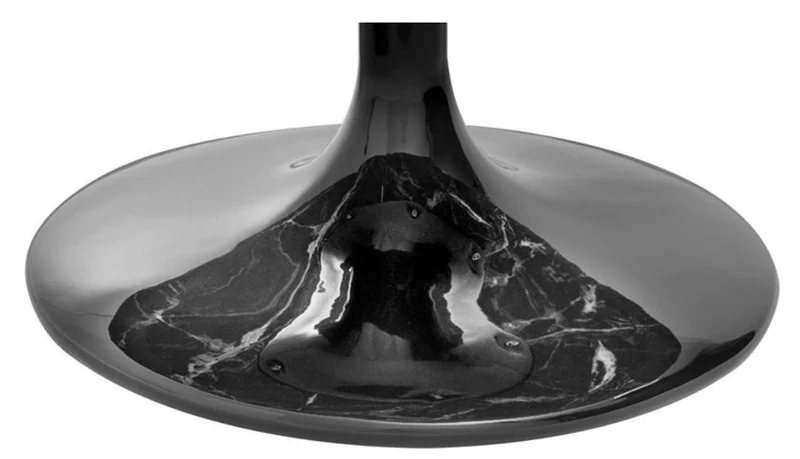 Casa Padrino Luxus Beistelltisch Schwarz / Messingfarben Ø 55 x H. 52,5 cm - Luxus Kollektion