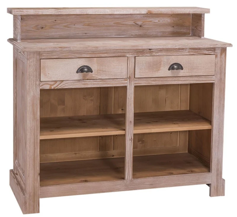 Casa Padrino Landhausstil Barschrank aus Kiefernholz Naturfarben 120 x 51 x H. 107 cm