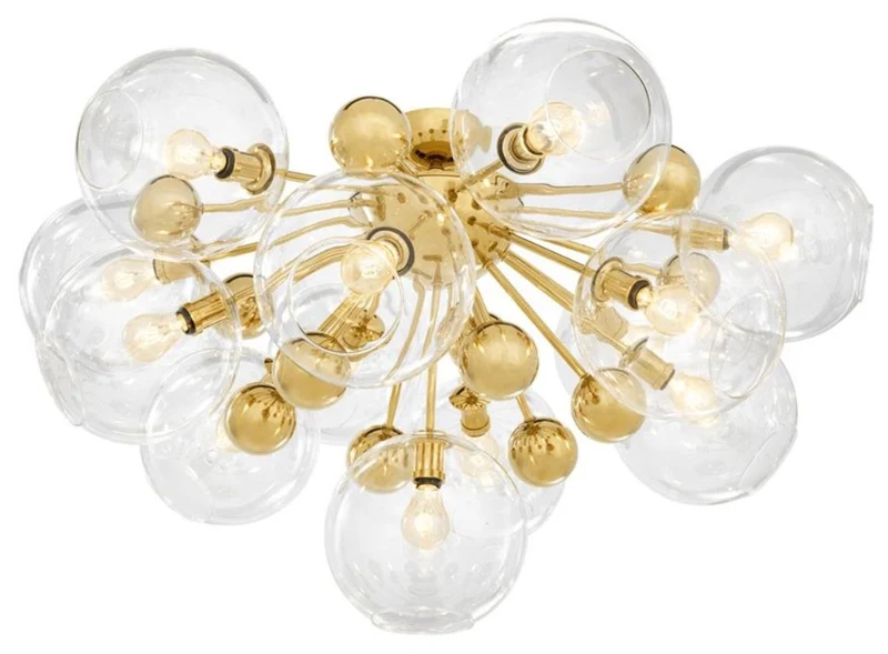 Casa Padrino Luxus Deckenleuchte Gold Ø 90 x H. 57 cm - Luxus Kollektion