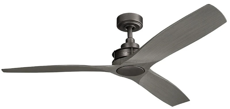 Casa Padrino Luxus Deckenventilator Schwarz / Grau 142 x H. 36 cm - Moderner Ventilator mit Fernbedienung - Luxus Qualität