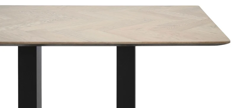 Casa Padrino Luxus Bartisch aus Eichenholz und Stahl in Naturfarben / Schwarz - 110 x 70 x H. 101 cm