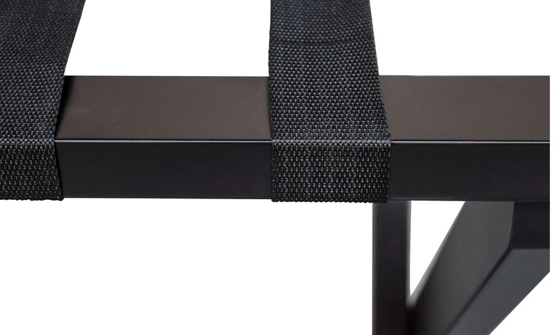 Casa Padrino Luxus Kofferständer Gepäckablage aus Buchenholz und Kunstleder in Schwarz 70 x 41 x H. 61 cm