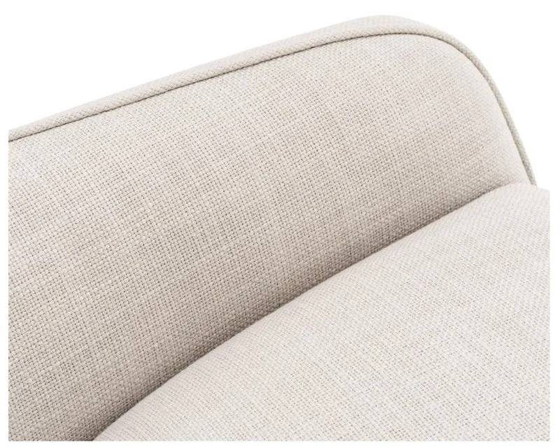 Casa Padrino Drehsessel Naturfarben / Silber 76 x 80 x H. 82 cm - Luxus Möbel