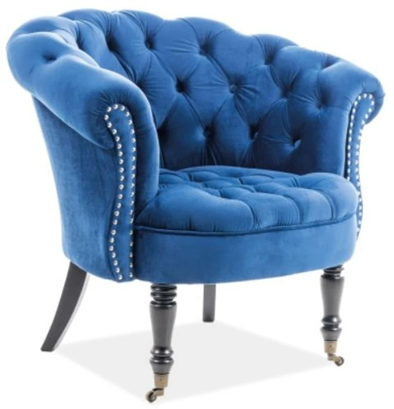 Casa Padrino Chesterfield Sessel 87 x 78 x H. 83 cm - Verschiedene Farben - Eleganter Salon Sessel mit edlem Samtsoff - Chesterfield Möbel
