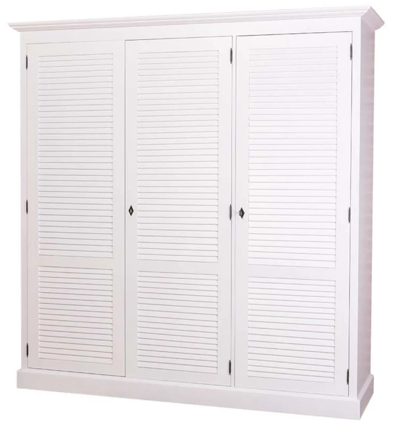 Casa Padrino Landhausstil Kleiderschrank 194 x 59 x H. 200 cm - Schlafzimmermöbel im Landhausstil