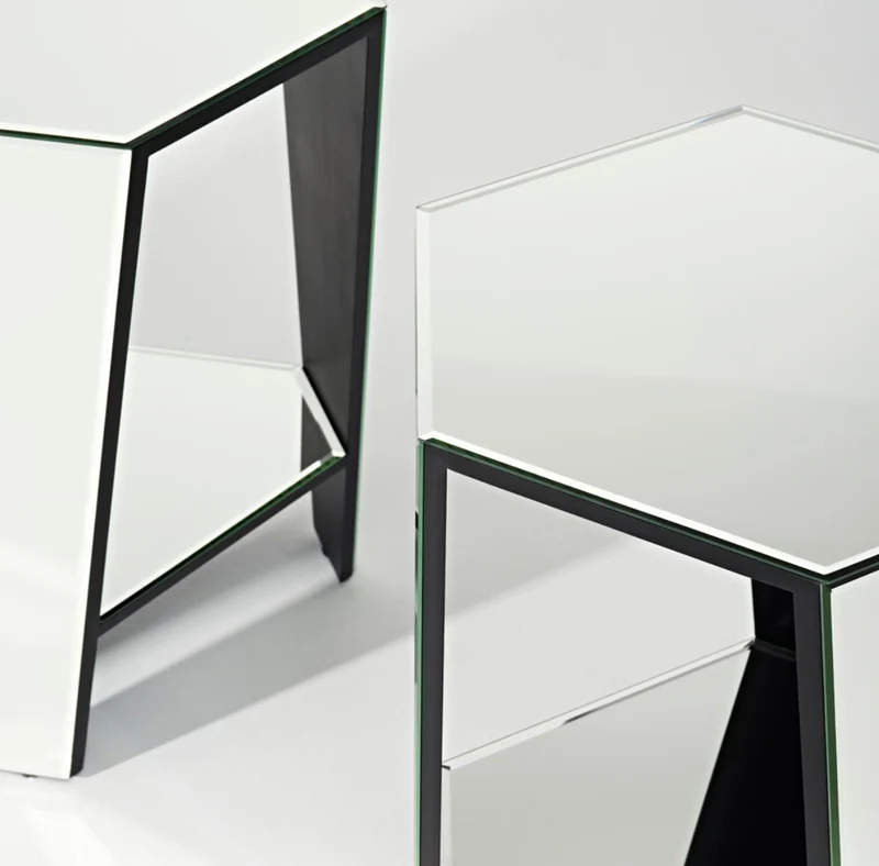 Casa Padrino Luxus Spiegelglas Beistelltisch 59 x 51 x H. 49 cm - Designermöbel
