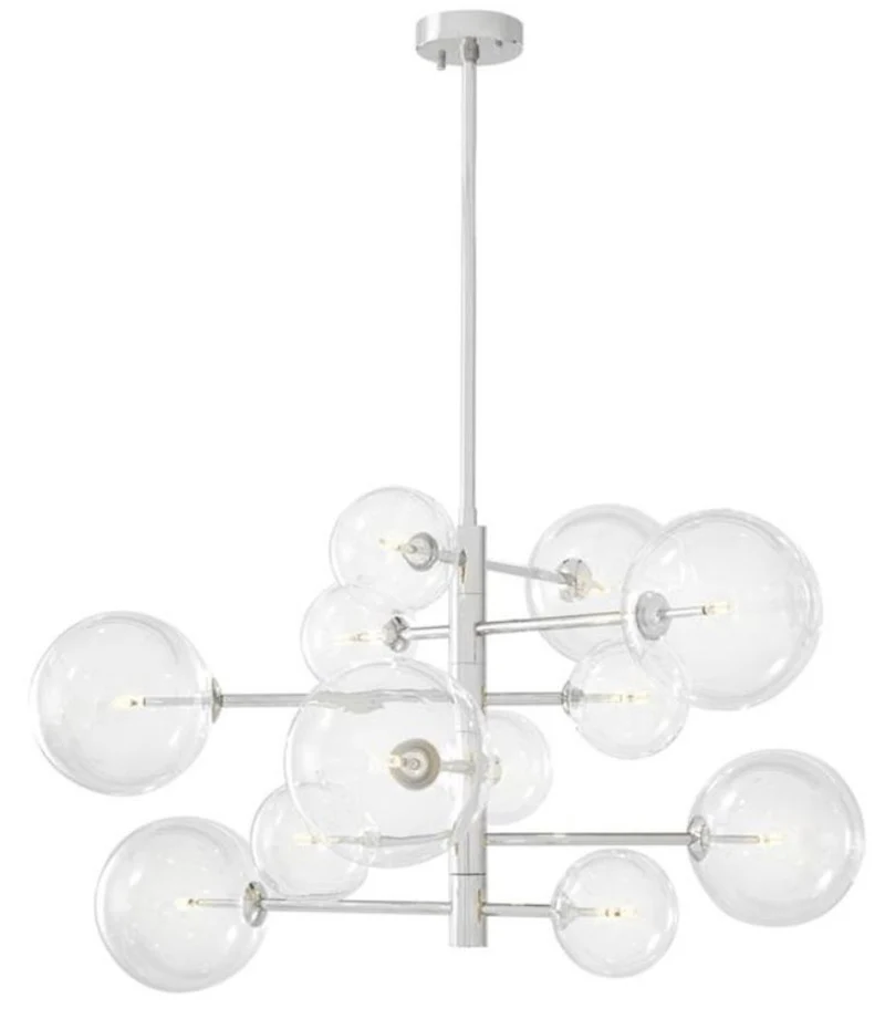 Casa Padrino Luxus Halogen Kronleuchter Silber Ø 90 x H. 53 cm - Luxus Qualität