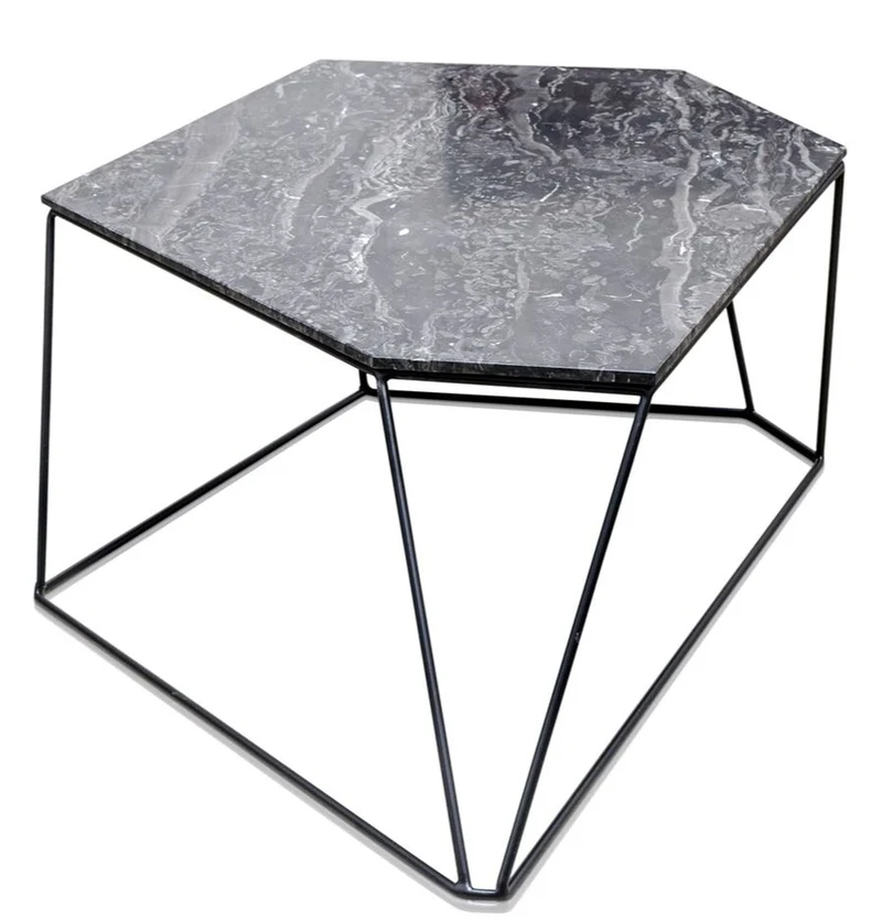 Casa Padrino Designer Couchtisch Schwarz 89 x 54 x H. 30 cm - Luxus Wohnzimmertisch mit Marmorplatte