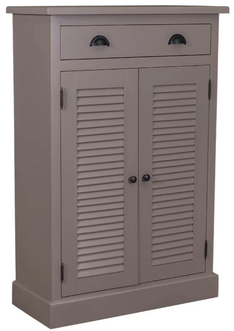 Casa Padrino Landhausstil Kommode aus Kiefernholz in Grau, 85 x 37 x H. 120 cm