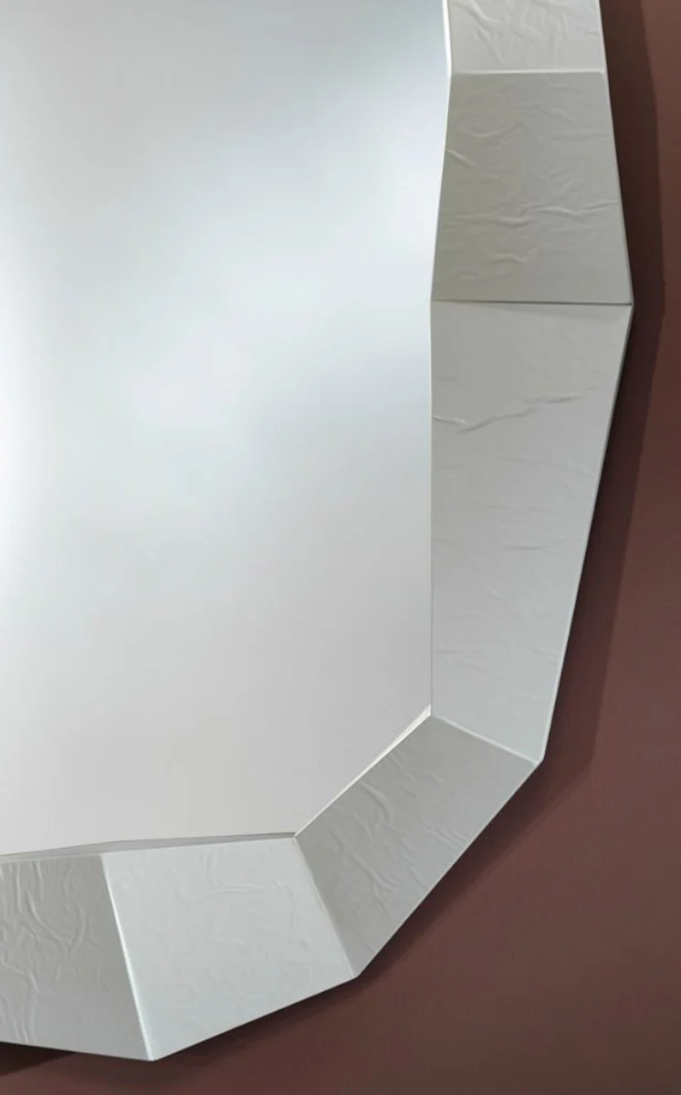 Casa Padrino Designer Wandspiegel Weiß 92 x H. 127 cm - Designer Spiegel