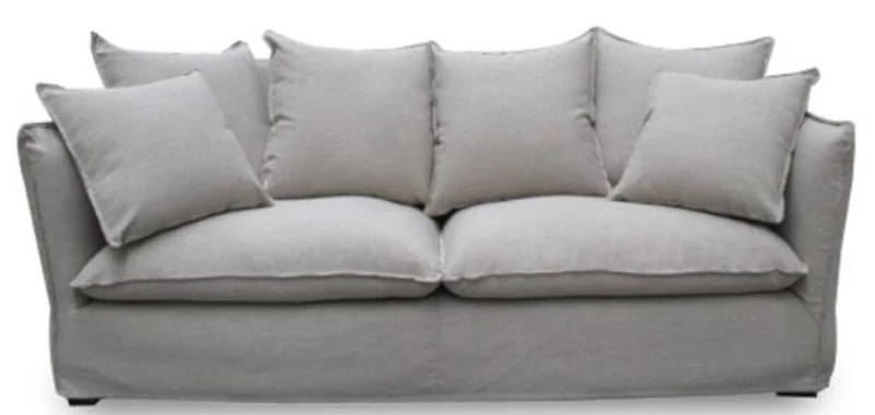 Casa Padrino Luxus Wohnzimmer Sofa Grau 215 x 100 x H. 102 cm - Luxus Qualität