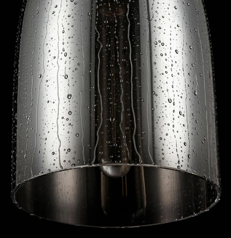 Casa Padrino Luxus Pendelleuchte / Hängeleuchte mit Regen Effekt Ø 17,5 x H. 25 cm - Leuchten & Lüster