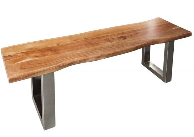 Casa Padrino Designer Sitzbank aus massivem Akazienholz Breite 160 cm, Höhe 40 cm