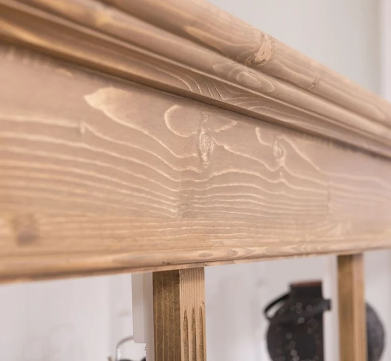 Casa Padrino Landhausstil Regalschrank Hellbraun / Weiß 180 x 39 x H. 197 cm - Massivholz Schrank - Bücherschrank - Wohnzimmerschrank - Büroschrank - Landhausstil Möbel