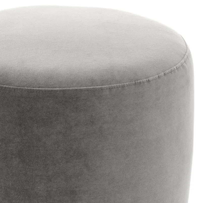 Casa Padrino Luxus Hocker Grau / Silber Ø 40 x H. 45 cm - Hotel Möbel