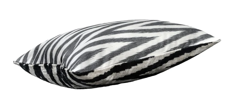 Casa Padrino Luxus Kissen Schwarz / Weiß 40 x 40 cm - Wohnzimmer Deko Accessoires